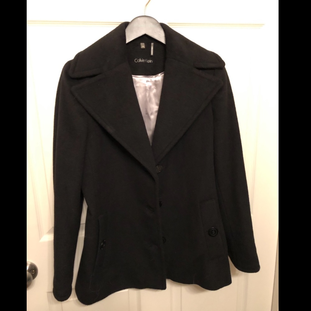Calvin Klein Black Coat - size Petite Small
